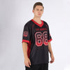 Maxcorners Custom Black Red-Gray Drift Fashion Football Jersey LM2605