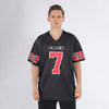 Maxcorners Custom Black Red-White Mesh Authentic Classic Football Jersey LM2605