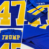 Maxcorners Custom Royal Gold-White Mesh Authentic Football Jersey LM2605