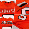 Maxcorners Custom Orange White-Black Mesh Authentic Football Jersey LM2605