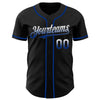 Maxcorners Custom Black White-Royal Authentic Fade Fashion Baseball Jersey LM2605