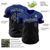 Maxcorners Custom Royal Black-White Authentic Fade Fashion Baseball Jersey LM2605