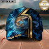 Maxcorners Blue Water Explosion Graphic Custom Name Fishing Cap