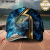 Maxcorners Blue Water Explosion Graphic Custom Name Fishing Cap