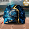 Maxcorners Blue Water Explosion Graphic Custom Name Fishing Cap