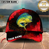 Maxcorners Bold Red Cosmic Design Customized Name Fishing Cap