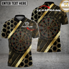 Maxcorners Luxury Gold Hexagon Geometric Dartboard Multicolor Options Personalized Name, Team Name 3D Shirt .