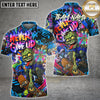 Maxcorners Zombie Skateboard Shirt Graffiti Neon Dartboard Design Multi Options Personalized Name, Team Name Unisex 3D Shirt (4 Colors)