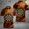 Maxcorners Dart Shirt Flaming Dartboard Design Multicolor Options Personalized Name, Team Name 3D Shirt