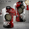 Maxcorners Dartboard Blue Splash Graphic Multicolor Options Personalized Name, Team Name 3D Shirt