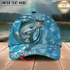 Maxcorners Fishing Cap Custom Fisherman Graphic Multicolor Options Personalized Name (12 Fish Species)