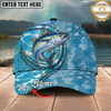 Maxcorners Fishing Cap Custom Fisherman Graphic Multicolor Options Personalized Name (12 Fish Species)