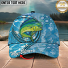 Maxcorners Fishing Cap Custom Fisherman Graphic Multicolor Options Personalized Name (12 Fish Species)