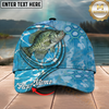 Maxcorners Fishing Cap Custom Fisherman Graphic Multicolor Options Personalized Name (12 Fish Species)