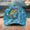 Maxcorners Fishing Cap Custom Fisherman Graphic Multicolor Options Personalized Name (12 Fish Species)