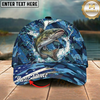Maxcorners Blue Marlin Ocean Splash Camo Multicolor Options Personalized Name (12 Fish Species)
