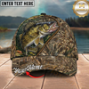 Maxcorners Fishing Cap Woodland Camo Design Multicolor Options Personalized Name (12 Fish Species)