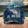 Maxcorners Fishing Cap Dynamic Water Splash Artwork Multicolor Options Personalized Name