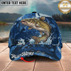 Maxcorners Fishing Cap Dynamic Water Splash Artwork Multicolor Options Personalized Name