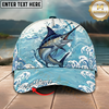 Maxcorners Fishing Cap Tropical Mahi-Mahi Wave Design Multicolor Options Personalized Name (12 Fish Species)