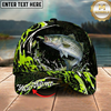 Maxcorners Fishing Cap Neon Green Splash Design Multicolor Options Personalized Name (12 Fish Species)