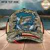 Maxcorners Fishing Cap Patriotic Desert Camo Design Multicolor Options Personalized Name (12 Fish Species)