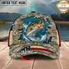 Maxcorners Fishing Cap Patriotic Desert Camo Design Multicolor Options Personalized Name (12 Fish Species)