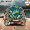 Maxcorners Fishing Cap Patriotic Desert Camo Design Multicolor Options Personalized Name (12 Fish Species)