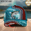 Maxcorners Coho Salmon Patriotic Camo Splash Multicolor Options Personalized Name (12 Fish Species)