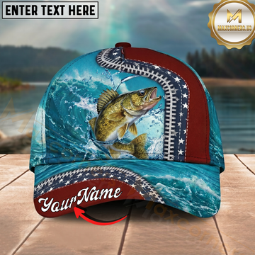 Maxcorners Coho Salmon Patriotic Camo Splash Multicolor Options Personalized Name (12 Fish Species)