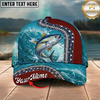 Maxcorners Coho Salmon Patriotic Camo Splash Multicolor Options Personalized Name (12 Fish Species)