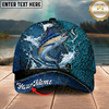 Maxcorners Fishing Cap Cracked Water Splash Design Multicolor Options Personalized Name
