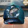 Maxcorners Fishing Cap Cracked Water Splash Design Multicolor Options Personalized Name