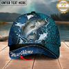 Maxcorners Fishing Cap Cracked Water Splash Design Multicolor Options Personalized Name