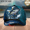 Maxcorners Silver Salmon Patriotic Camo Lace-Up Multicolor Options Personalized Name (12 Fish Species)