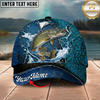 Maxcorners Fishing Cap Cracked Water Splash Design Multicolor Options Personalized Name