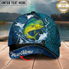 Maxcorners Fishing Cap Cracked Water Splash Design Multicolor Options Personalized Name