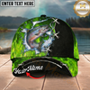 Maxcorners Fishing Cap Neon Green Catfish Design Multicolor Options Personalized Name (12 Fish Species)