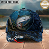 Maxcorners Fishing Cap Underwater River Scene Design Multicolor Options Personalized Name (12 Fish Species)