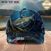 Maxcorners Fishing Cap Underwater River Scene Design Multicolor Options Personalized Name (12 Fish Species)
