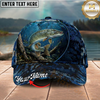 Maxcorners Fishing Cap Underwater River Scene Design Multicolor Options Personalized Name (12 Fish Species)
