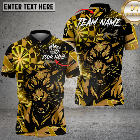 Maxcorners Black Panther Neon Dartboard Multicolor Options Personalized Name, Team Name 3D Shirt (4 Colors)
