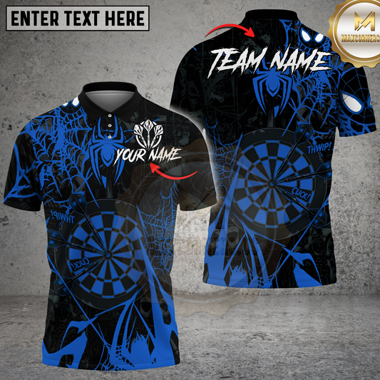 Maxcorners Spider Web Dartboard Multicolor Options Personalized Name, Team Name 3D Shirt (4 Colors)