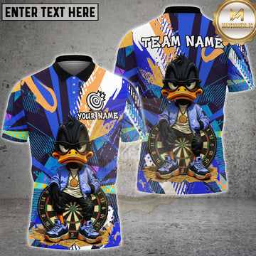 Maxcorners Darts Duck Streetwear Graffiti Multi Options Personalized Name, Team Name Unisex 3D Shirt (4 Colors)