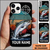 Maxcorners Fishing Retro Target and Fishing Lure Design Personalized Name Phone Case (12 Fish Species)