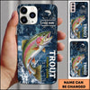 Maxcorners Fishing Fishing Legend Design Personalized Name Phone Case (12 Fish Species)