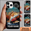 Maxcorners Fishing Retro Target and Fishing Lure Design Personalized Name Phone Case (12 Fish Species)