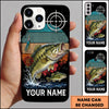 Maxcorners Fishing Retro Target and Fishing Lure Design Personalized Name Phone Case (12 Fish Species)