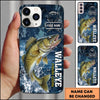 Maxcorners Fishing Fishing Legend Design Personalized Name Phone Case (12 Fish Species)