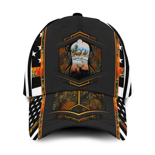 Maxcorners 3D All Over Print Baseball Cap Love Deer Hunting Classic Cap LM0402